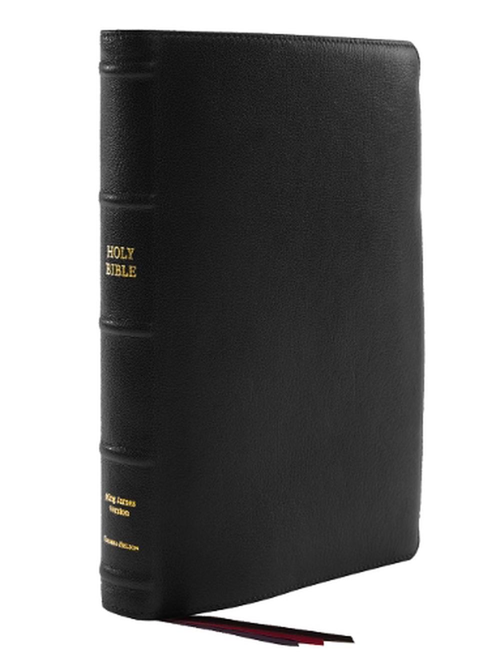 KJV Holy Bible: Large Print Thinline, Black Goatskin Leather, Premier collection, Red Letter, Comfort Print: King James Version, 9780785257653