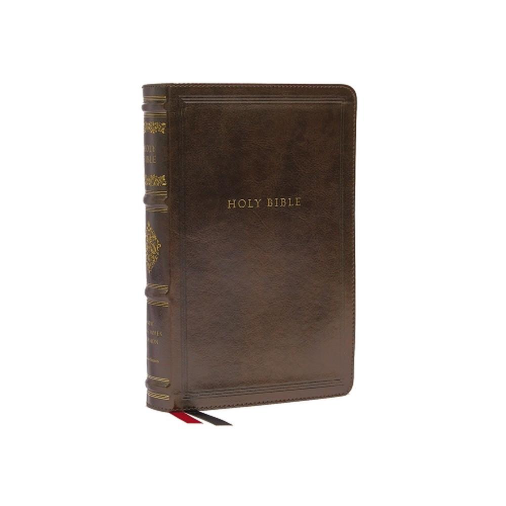 NKJV, Personal Size Reference Bible, Sovereign Collection, Leathersoft, Brown, Red Letter, Comfort Print, 9780785265009