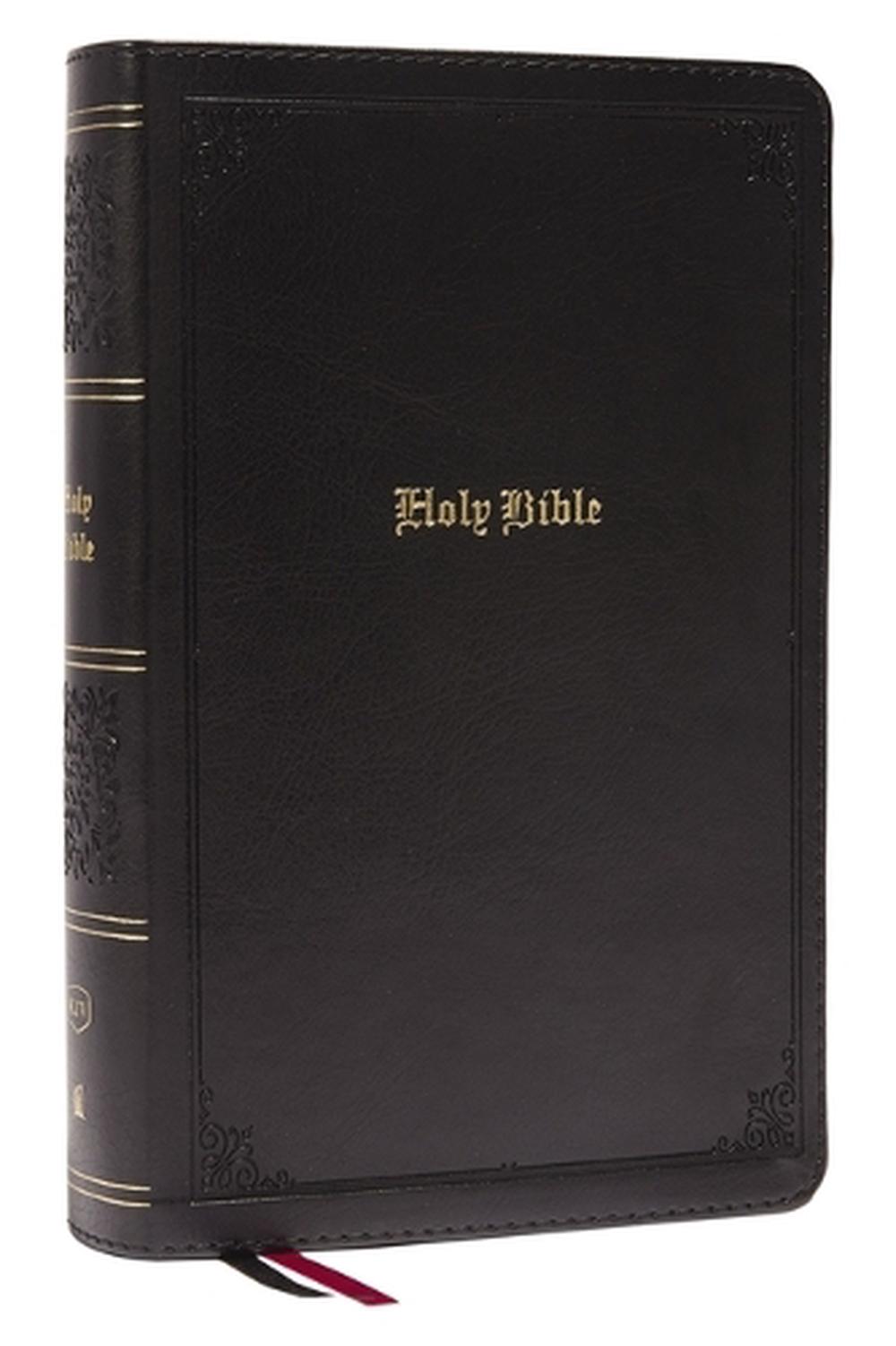 KJV Holy Bible: Large Print Single-Column with 43,000 End-of-Verse Cross References, Black Leathersoft, Personal Size, Red Letter, Comfort Print (Thumb Indexed): King James Version, 9780785291046