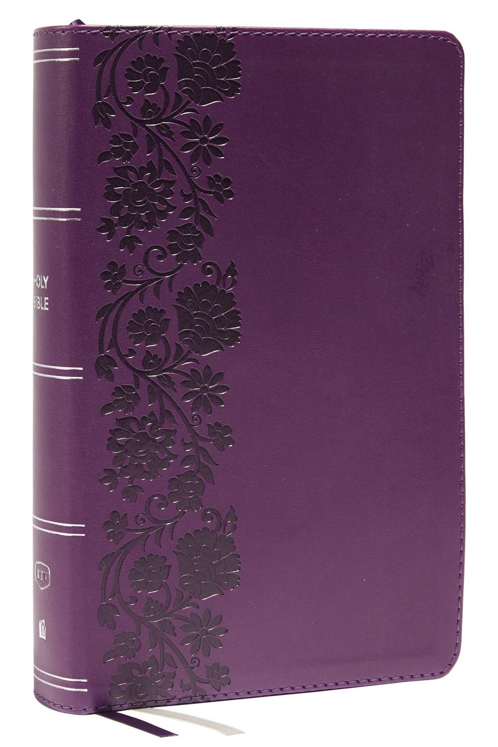 KJV Holy Bible: Large Print Single-Column with 43,000 End-of-Verse Cross References, Purple Leathersoft, Personal Size, Red Letter, Comfort Print: King James Version, 9780785291107