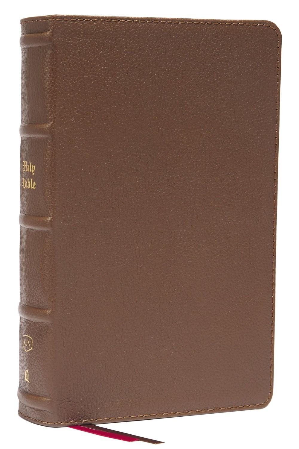 KJV Holy Bible: Large Print Single-Column with 43,000 End-of-Verse Cross References, Brown Genuine Leather, Personal Size, Red Letter, Comfort Print: King James Version, 9780785291152