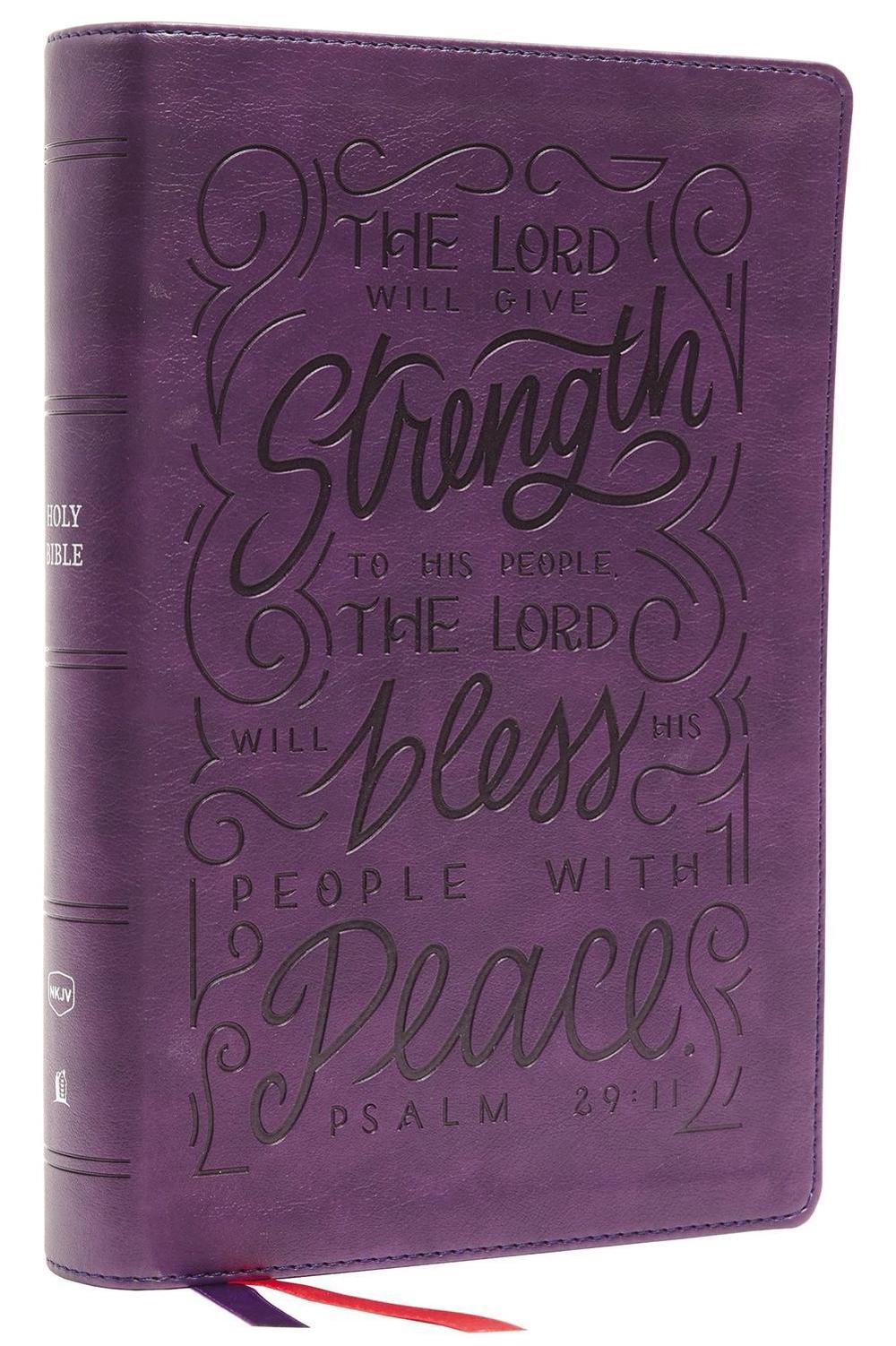 NKJV, Giant Print CenterColumn Reference Bible, Verse Art Cover
