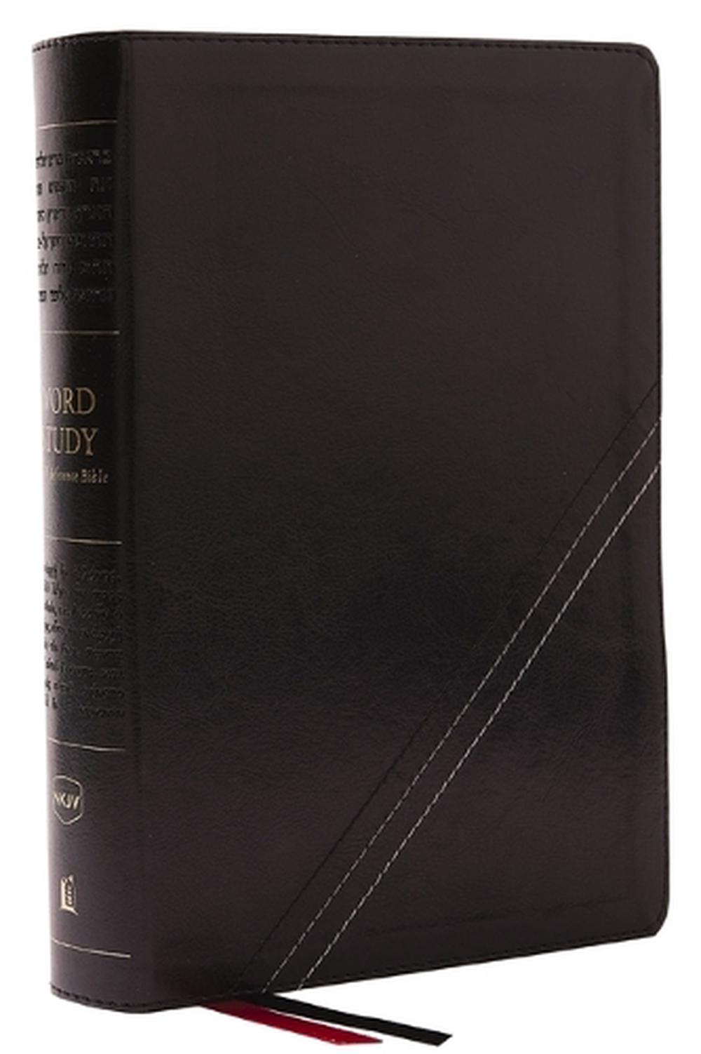 NKJV, Word Study Reference Bible, Leathersoft, Black, Red Letter, Comfort Print, 9780785292821