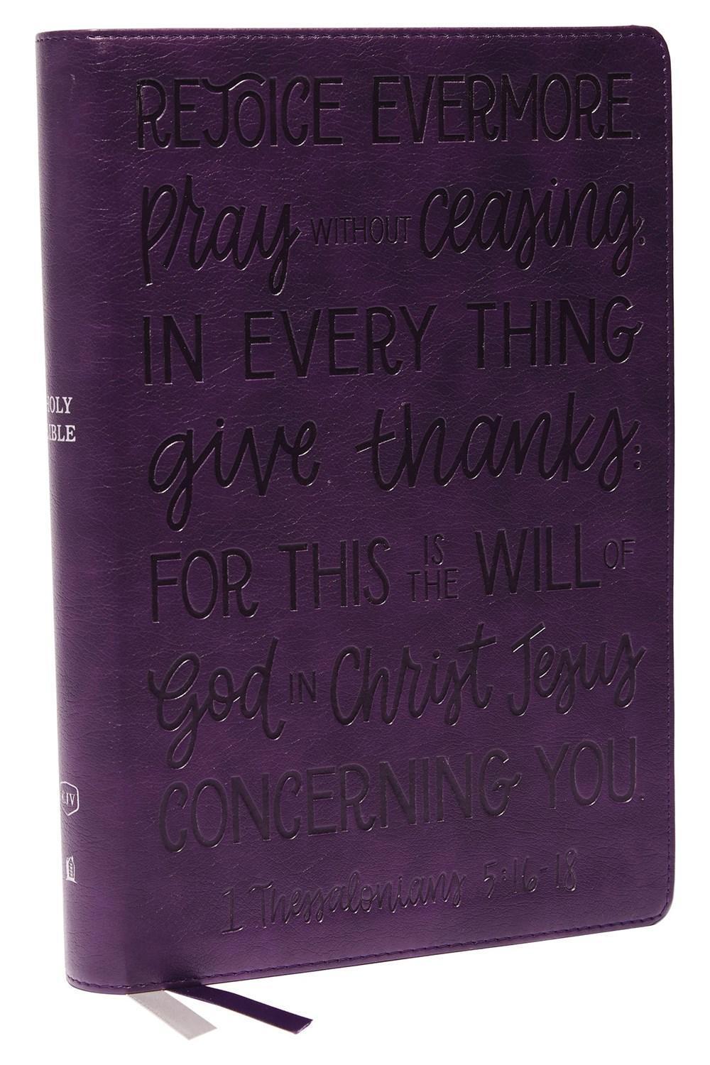 KJV Holy Bible: Large Print with 53,000 Cross References, Purple Leathersoft, Red Letter, Comfort Print (Thumb Indexed): King James Version (Verse Art Cover Collection), 9780785293248