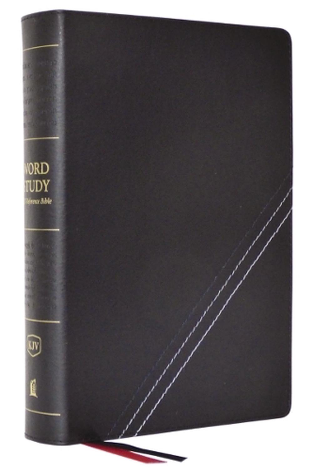 KJV, Word Study Reference Bible, Bonded Leather, Black, Red Letter, Thumb Indexed, Comfort Print, 9780785294962