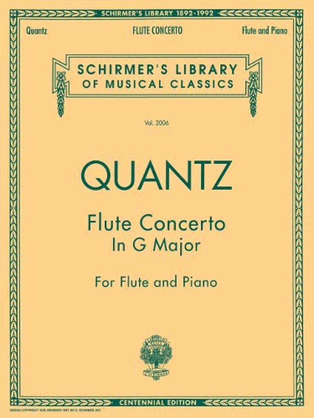 Flute Concerto in G Major by Johann Joachim Quantz, Paperback