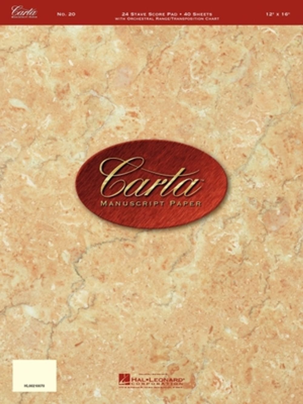 Carta Manuscript Paper No. 20 - Professional: Carta Score Paper - ISBN: 9780793557851