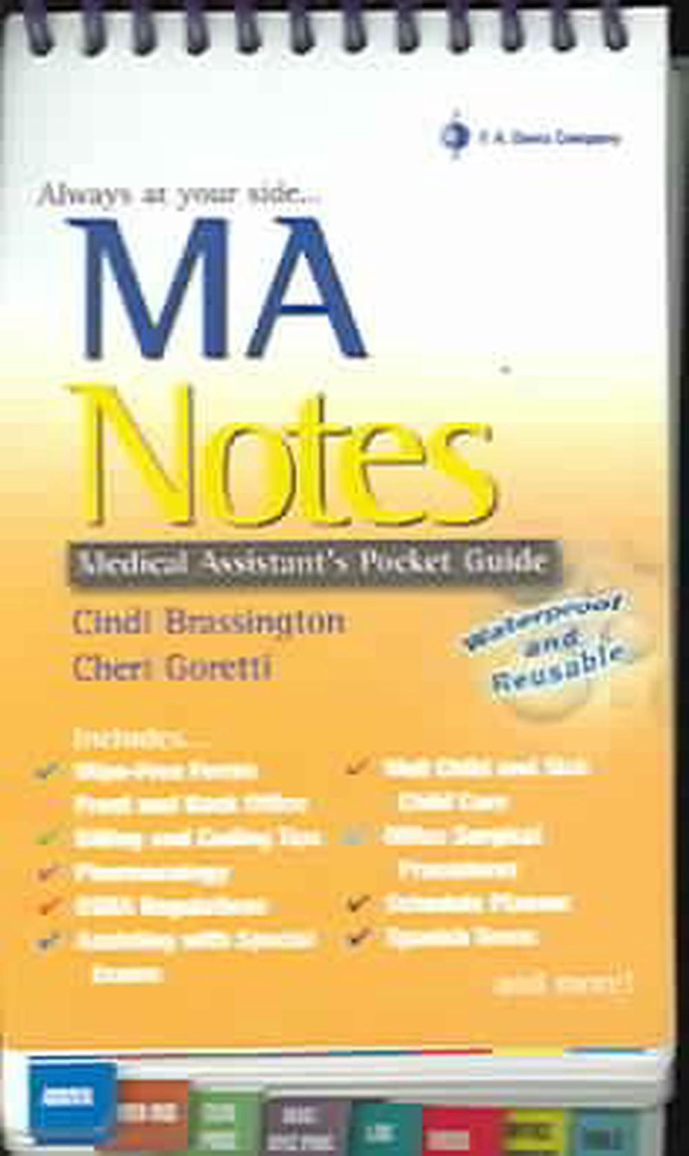 MA Notes Medical Assistant's Pocket Guide by Cindi Brassington, Spiral