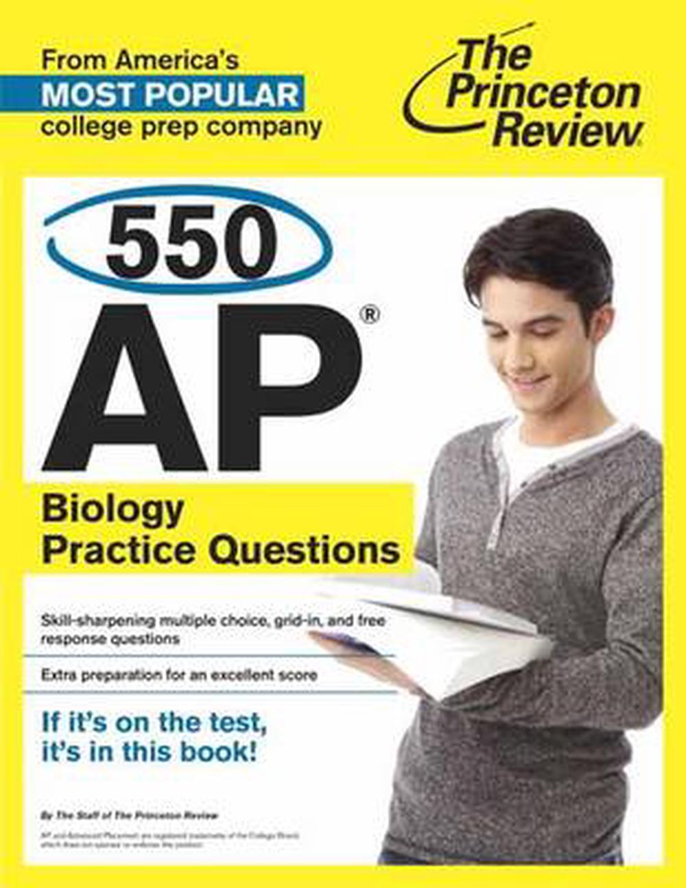 550 AP Biology Practice Questions by Princeton Review, Paperback