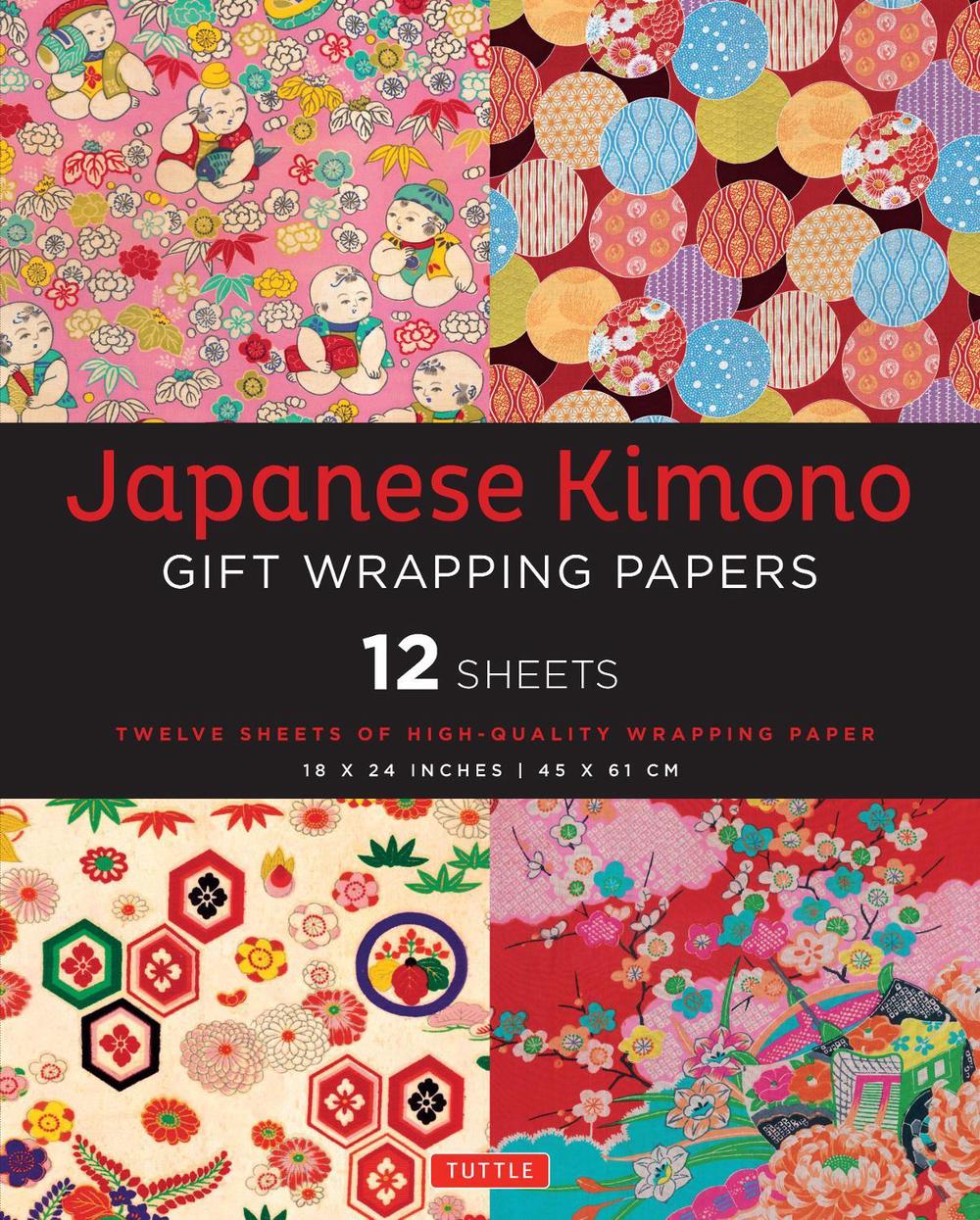 Japanese Kimono Gift Wrapping Papers - 12 Sheets, 9780804845489