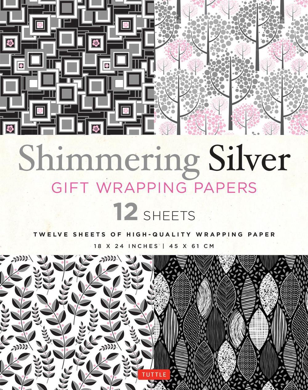 Shimmering Silver Gift Wrapping Papers - 12 Sheets, 9780804852135