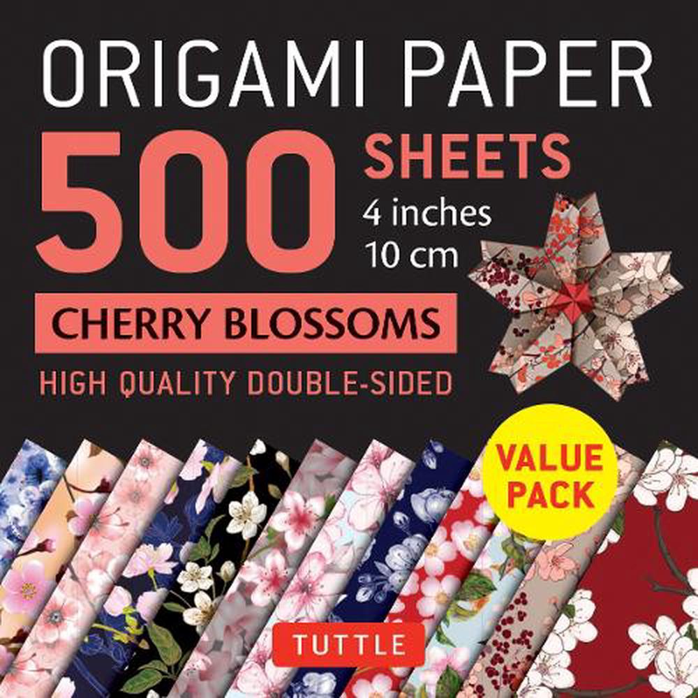 Origami Paper 500 sheets Cherry Blossoms 4" (10 cm), 9780804852838