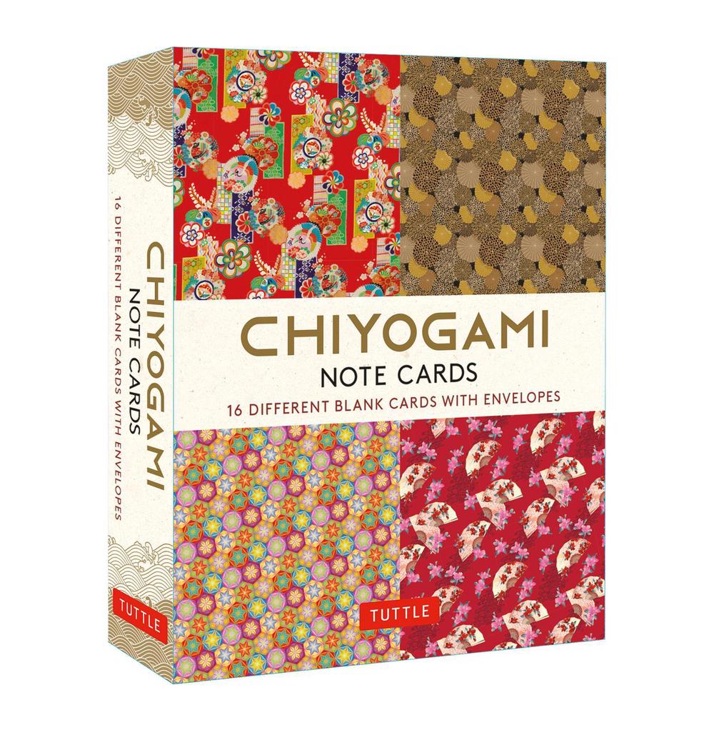 Tuttle Studio Chiyogami Japanese, 16 Note Cards, 9780804853538