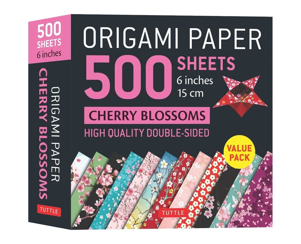 Origami Paper 500 sheets Cherry Blossoms 6 inch (15 cm) by Tuttle Publishing - ISBN: 9780804853637