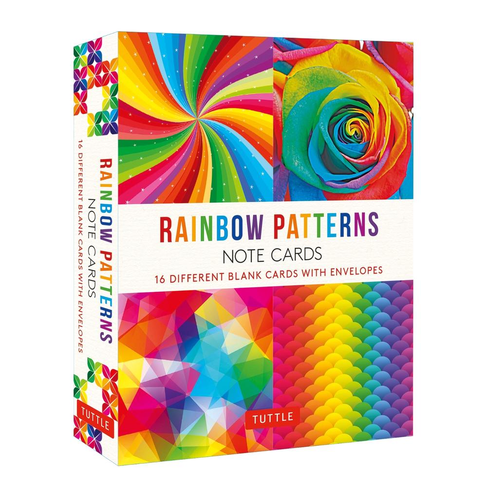 Rainbow Patterns, 16 Note Cards, 9780804853842