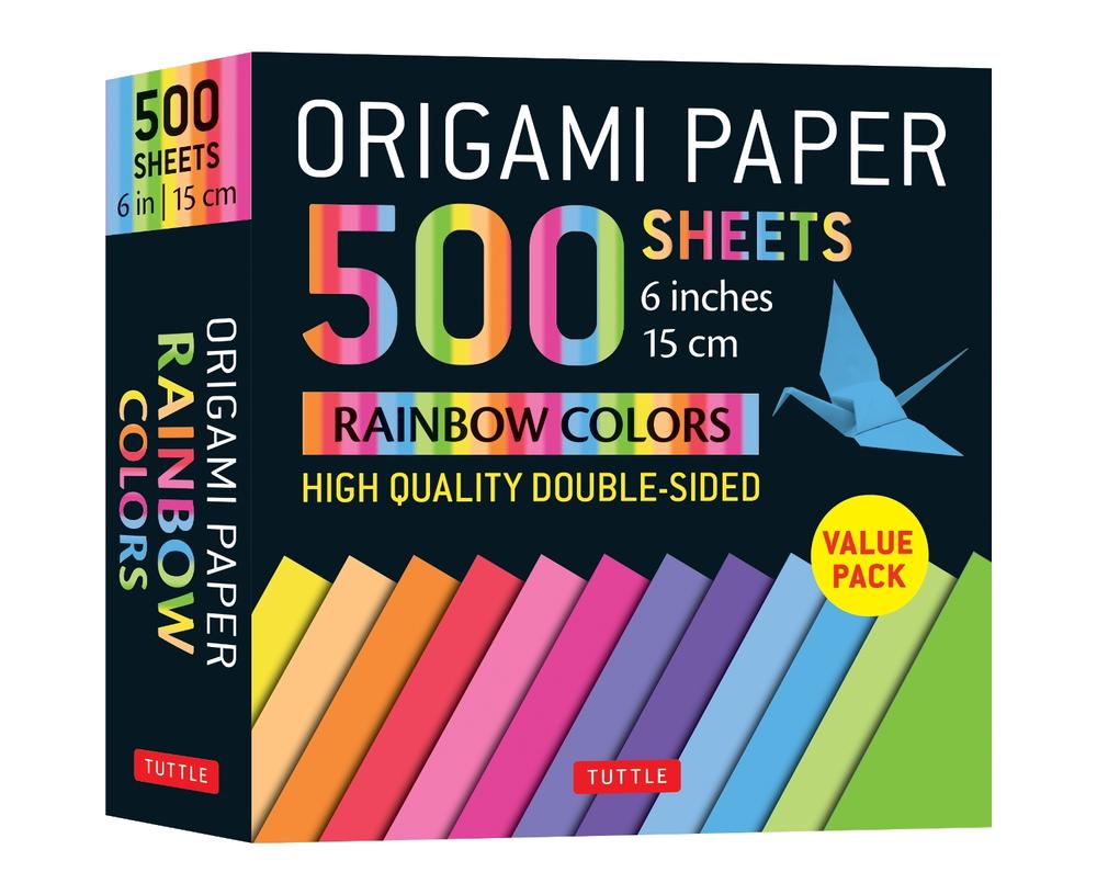 Origami Paper 500 sheets Rainbow Colors 6" (15 cm), 9780804854610