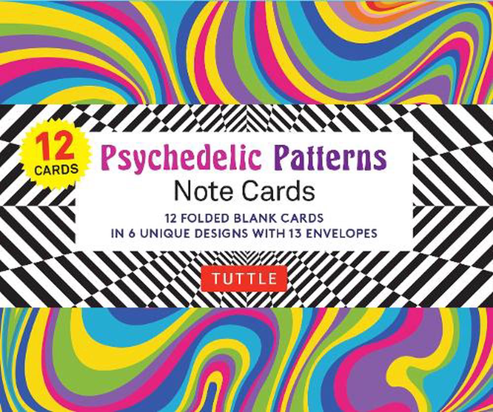 Psychedelic Patterns Note Cards - 12 cards, 9780804854825