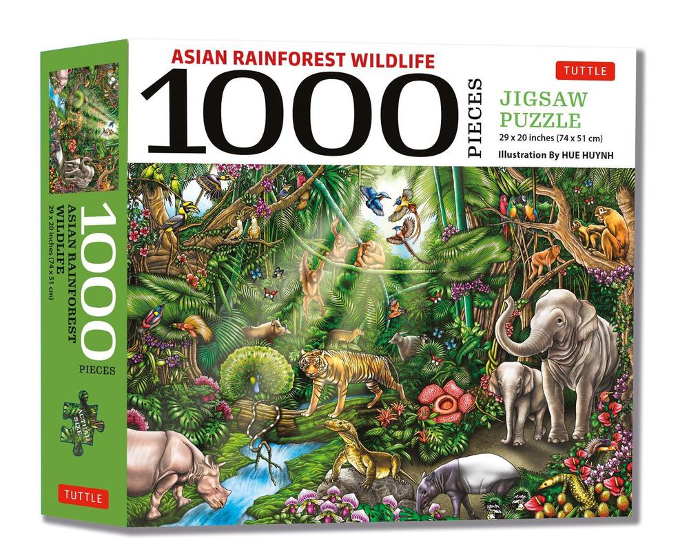 Asian Rainforest Wildlife - 1000 Piece Jigsaw Puzzle - ISBN: 9780804855082