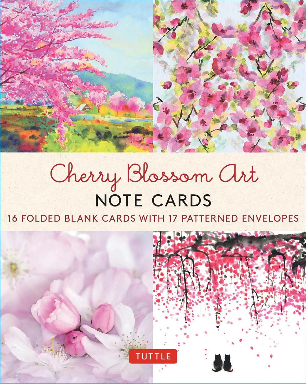 Tuttle Studio Cherry Blossom Art, 16 Note Cards, 9780804855501