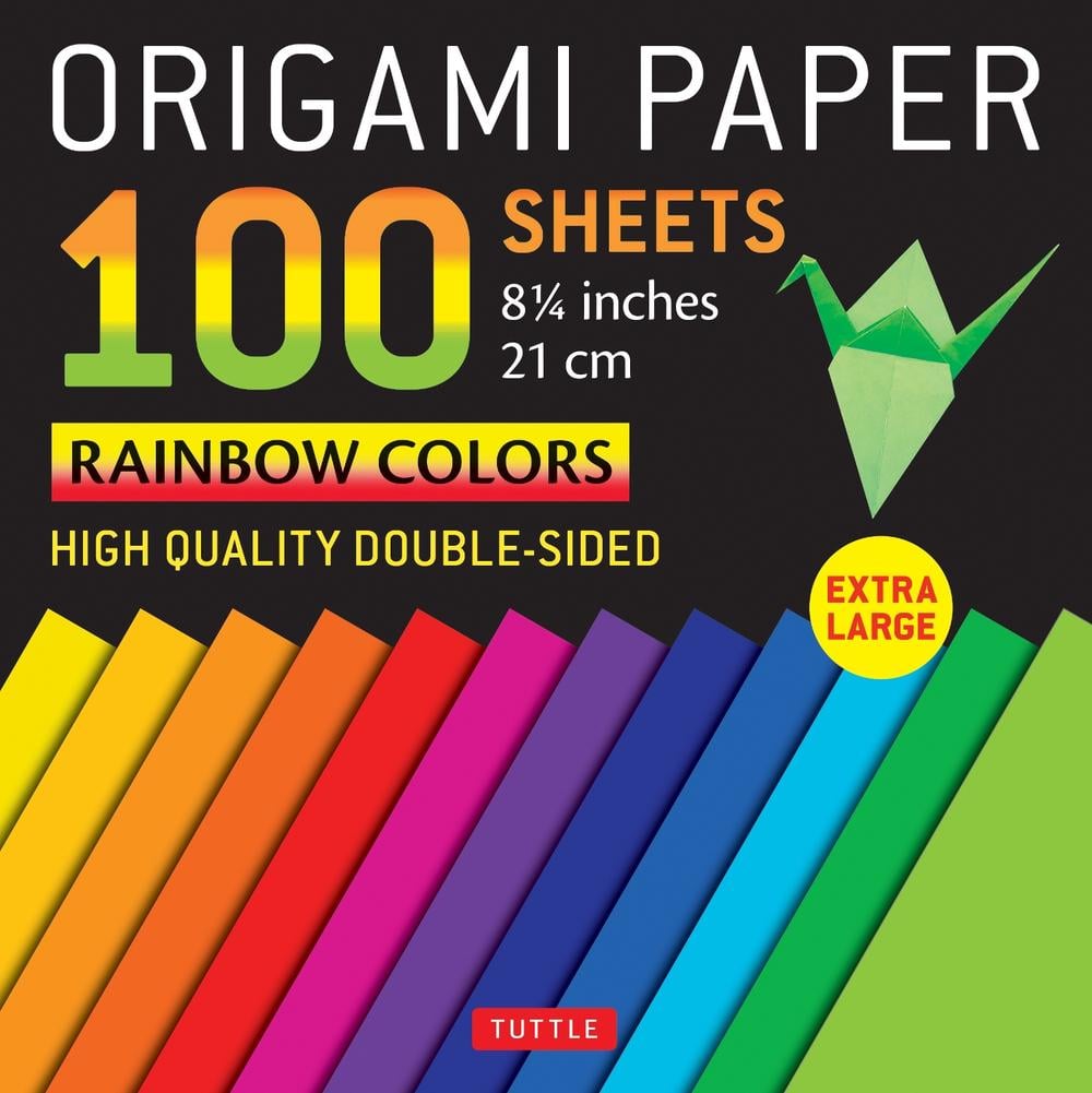 Origami Paper 100 sheets Rainbow Colors 8 1/4" (21 cm) - ISBN: 9780804855761