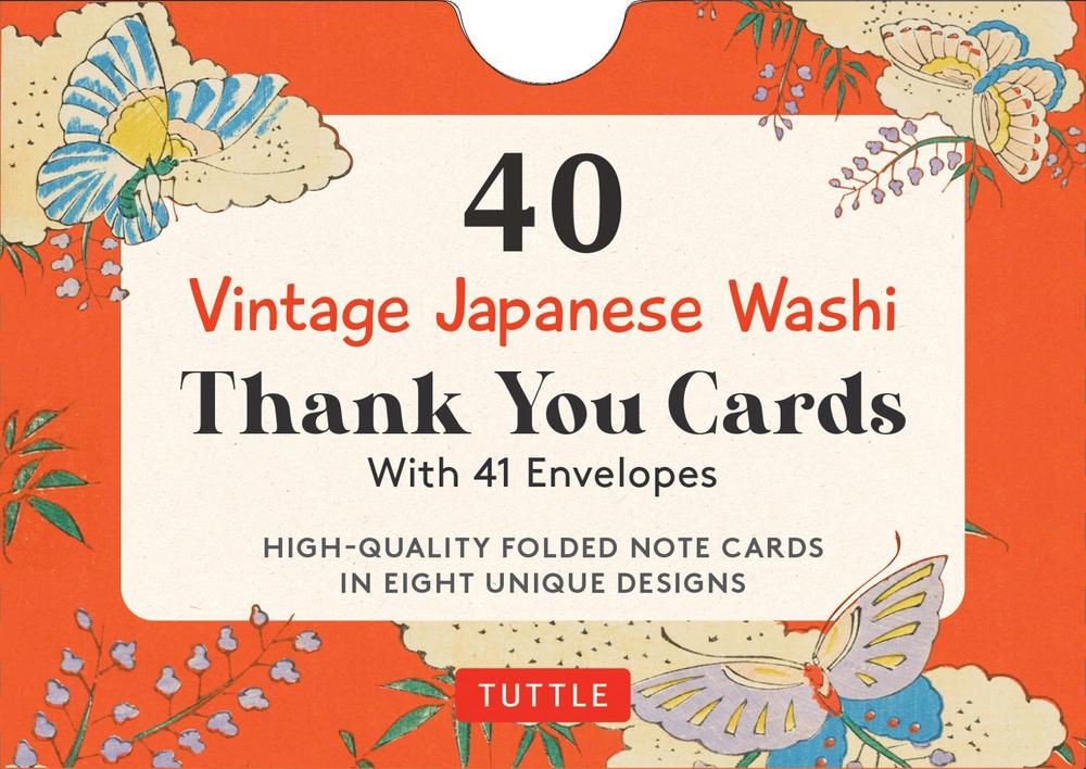 Tuttle Studio 40 Thank You Cards in Vintage Japanese Washi Designs, 9780804856614