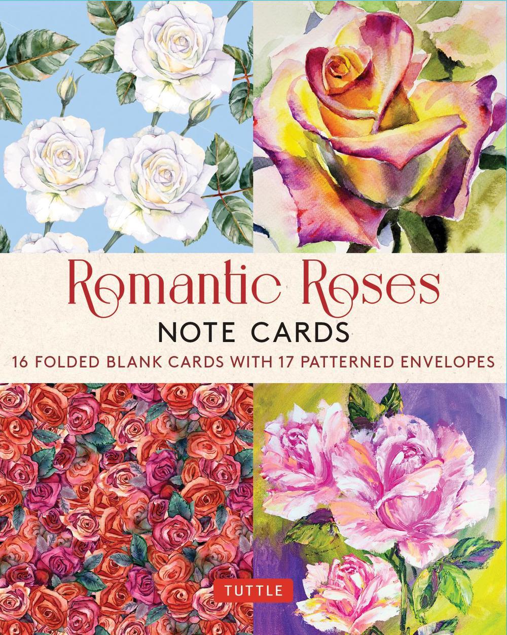 Tuttle Studio Romantic Roses, 16 Note Cards, 9780804856829