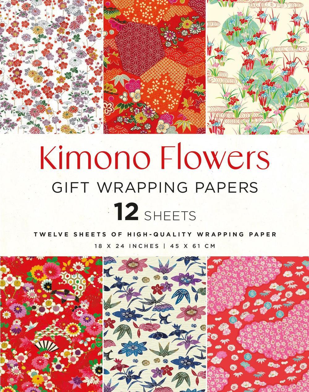 Kimono Flowers Gift Wrapping Papers - 12 sheets, 9780804856850