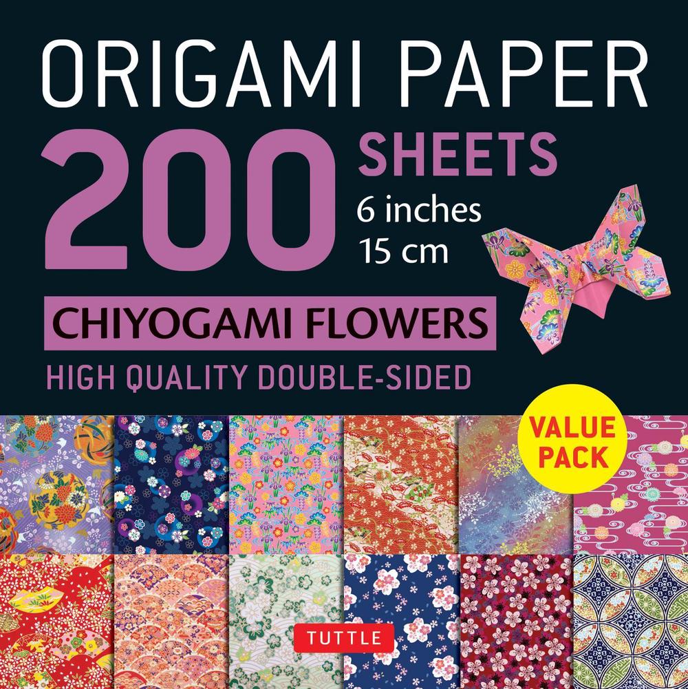 Origami Paper 200 sheets Chiyogami Flowers 6" (15 cm) by .. Tuttle Studio - ISBN: 9780804856881