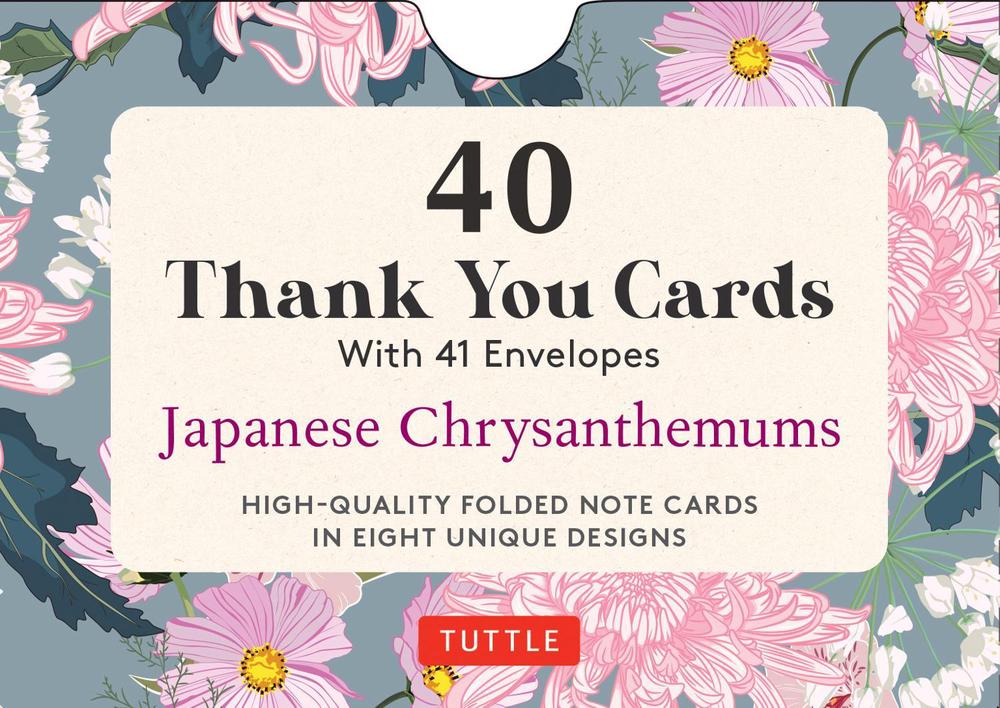 Tuttle Studio 40 Thank You Cards - Japanese Chrysanthemums, 9780804856935