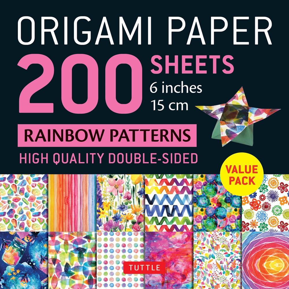 Origami Paper 200 sheets Rainbow Patterns 6" (15 cm), 9780804857000