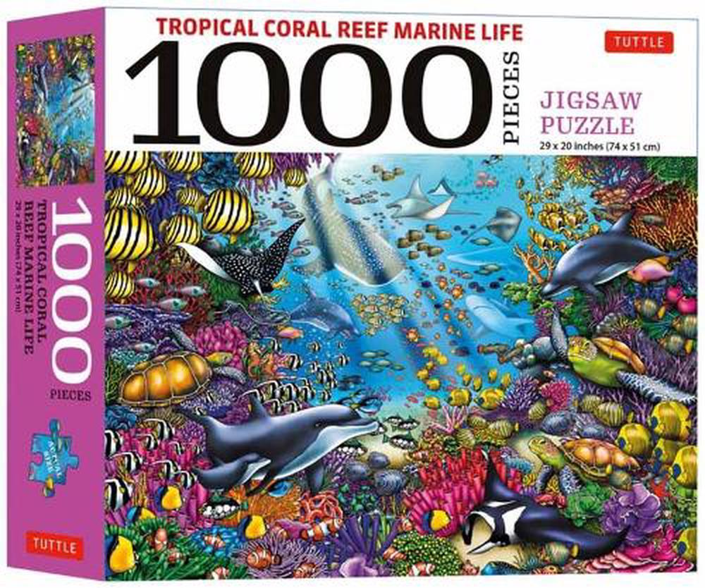 Tropical Coral Reef Marine Life - 1000 Piece Jigsaw Puzzle, 9780804858670