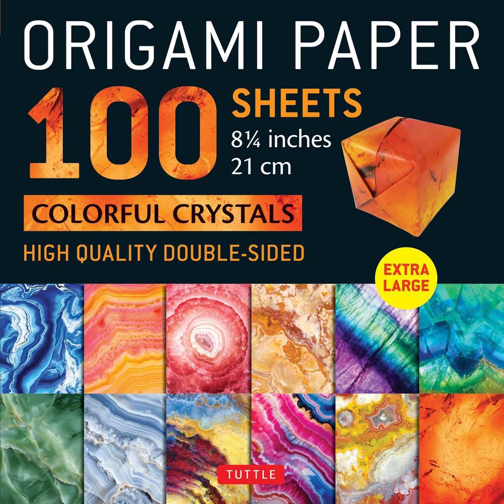 Origami Paper 100 sheets Colorful Crystals 8 1/4" (21 cm), 9780804858939