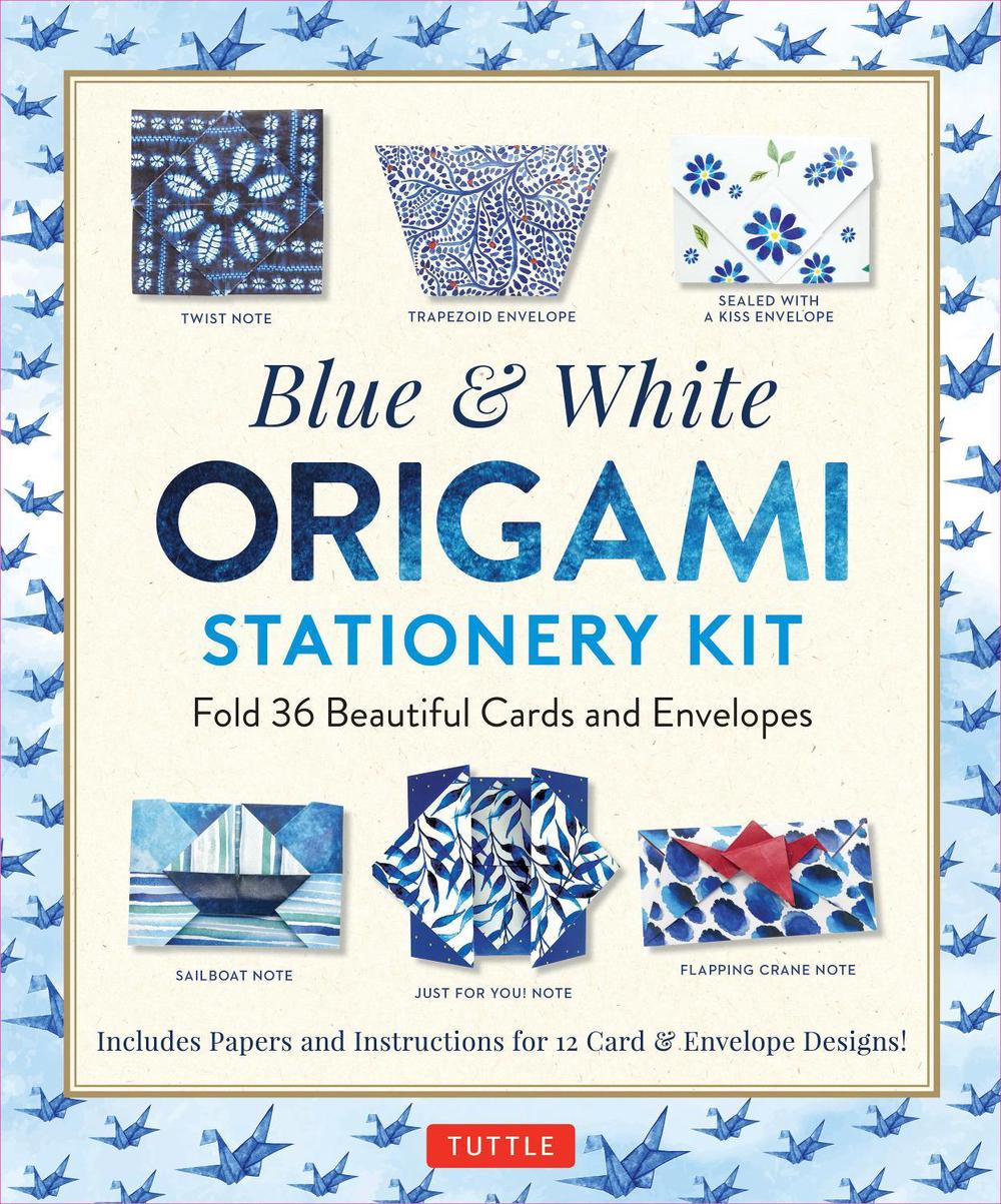 Blue & White Origami Stationery Kit, 9780804859196