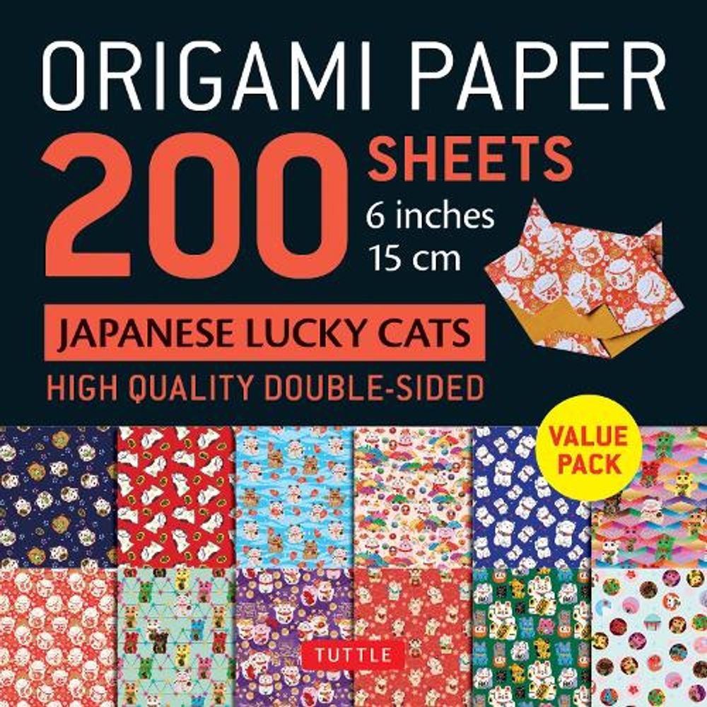 Origami Paper 200 sheets Japanese Lucky Cats 6" (15 cm) by .. Tuttle Studio - ISBN: 9780804860833