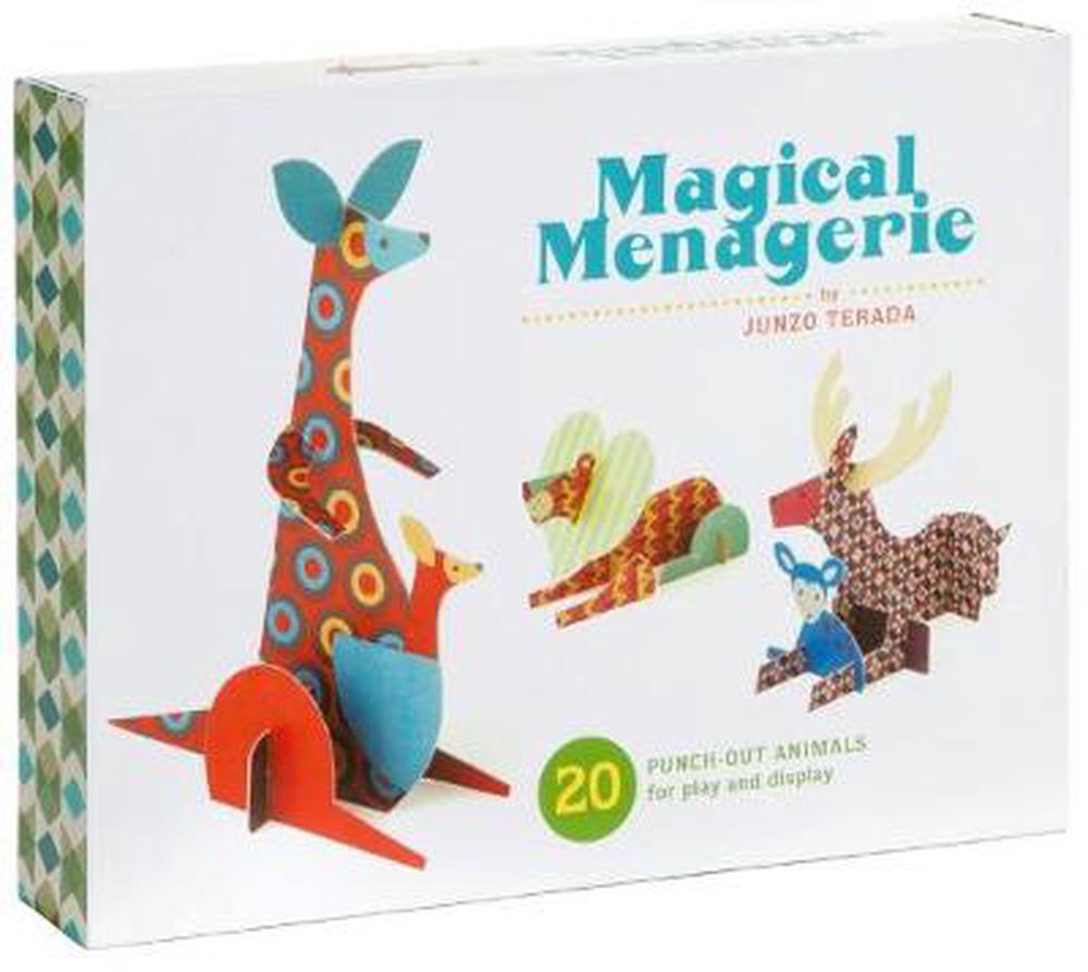 Magical Menagerie: 20 Punch-Out Animals for Play and Display, 9780811870030