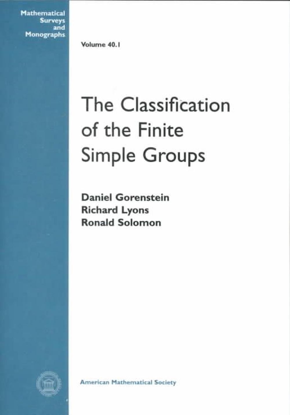 The classification of the finite simple groups by daniel gorenstein