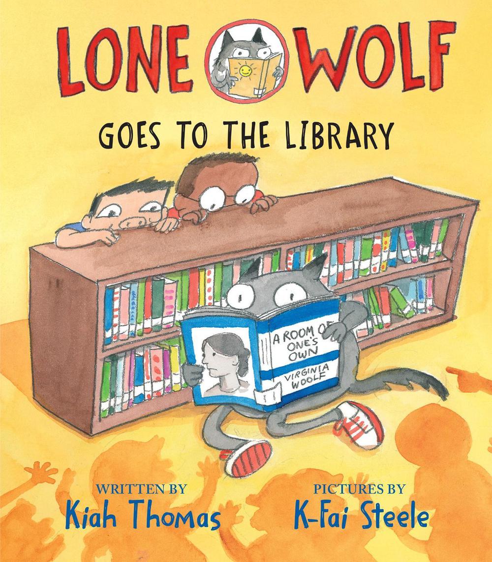 Lone Wolf Goes to the Library by Kiah Thomas Hardcover Book