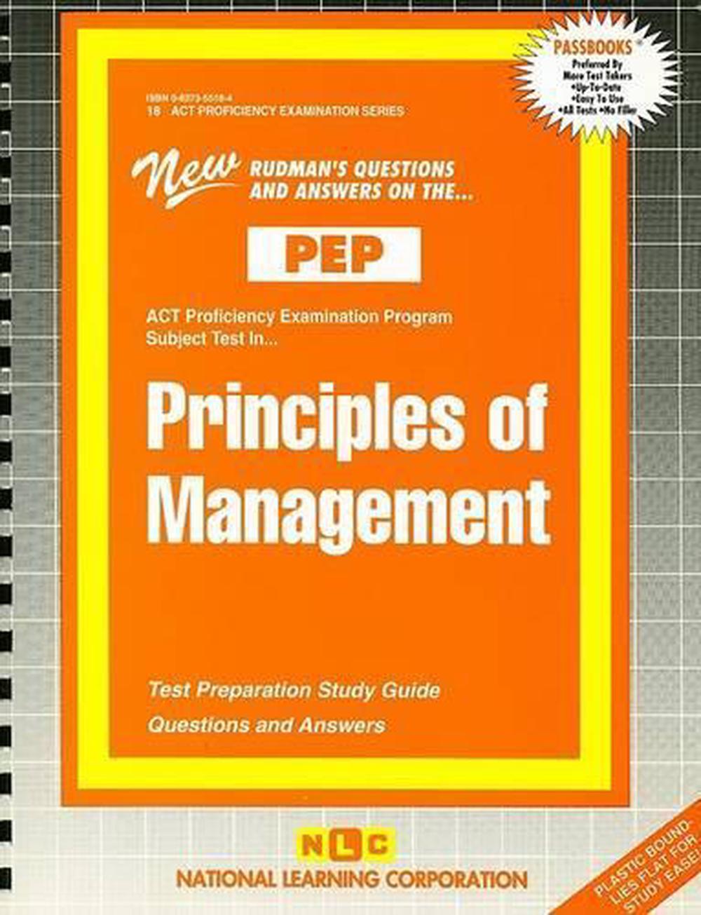 Principles of Management New Rudman's Questions and Answers on The