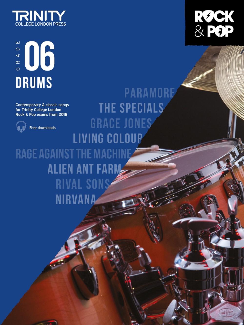 Trinity College London Rock & Pop 2018 Drums Grade 6, 9780857366443