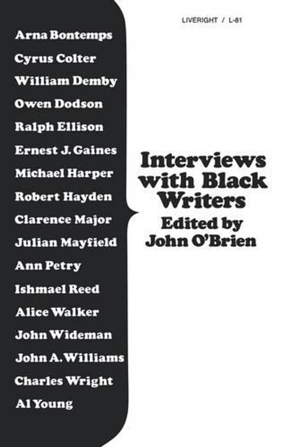 Interviews with Black Writers by John O'Brien - ISBN: 9780871402813