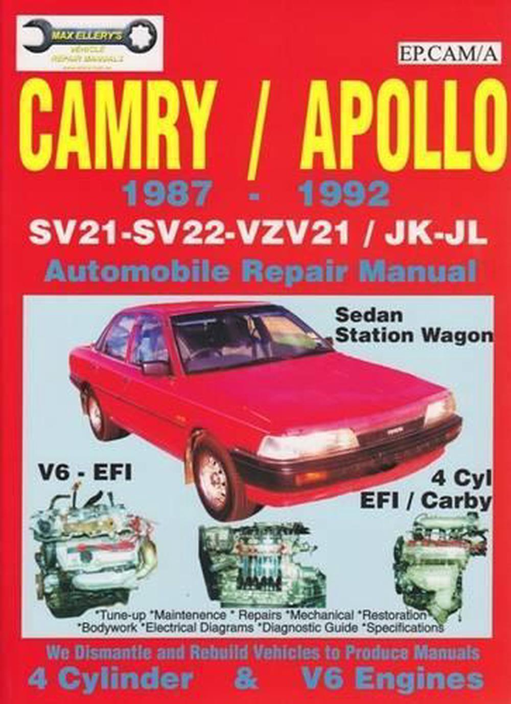 the Toyota Camry/Apollo Repair Manual 1987-92, 9780876720127