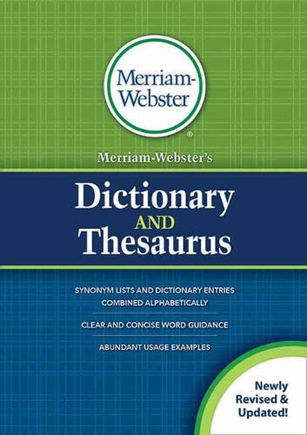 Merriam Webster S Dictionary And Thesaurus By Merriam Webster Paperback 9780877797425 Buy Online At Moby The Great