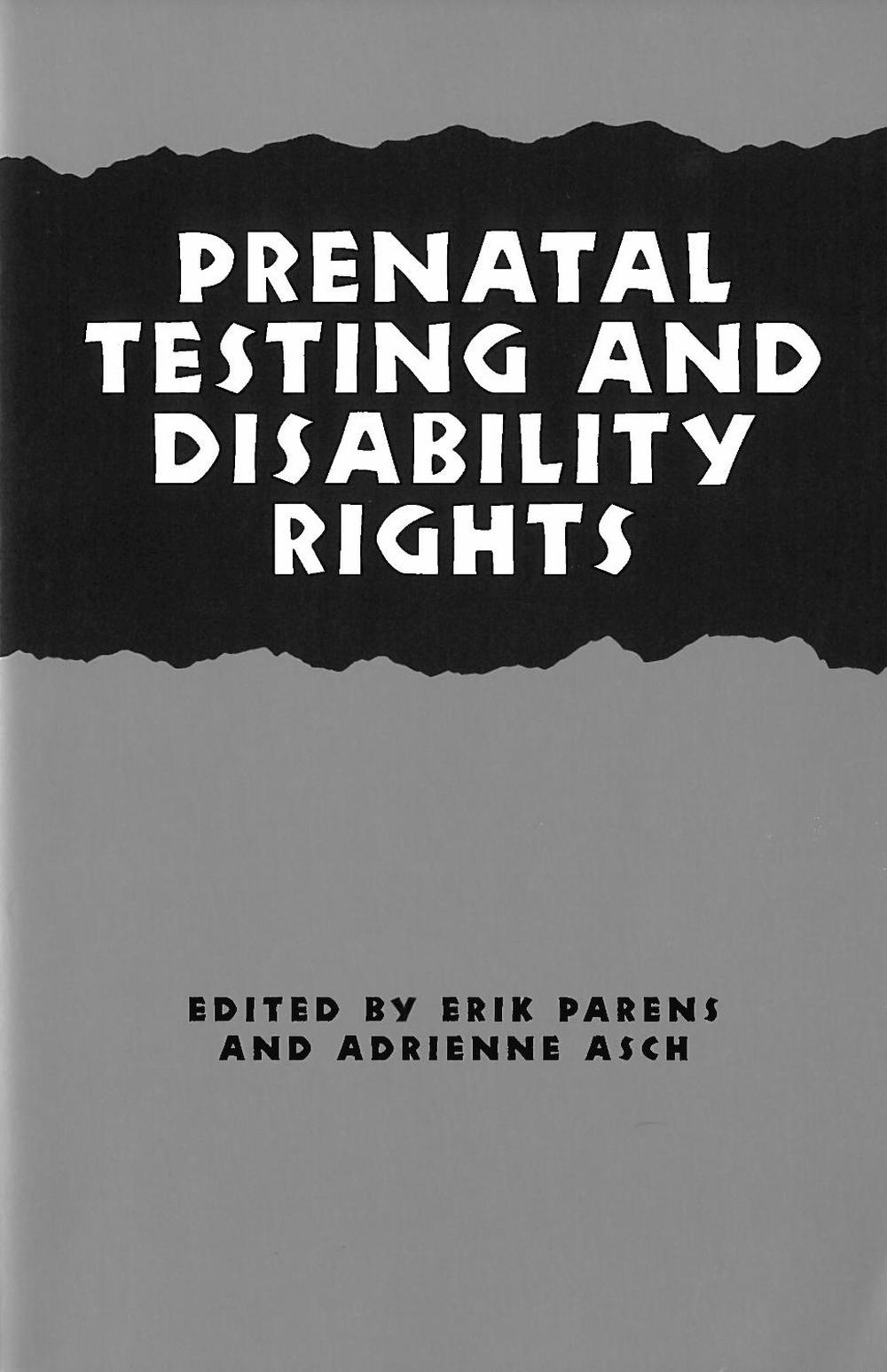 Prenatal Testing and Disability Rights, 9780878408047