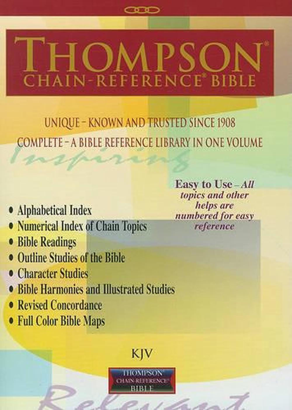 Thompson Chain Reference Bible Kjv By Kirkbride Bible Company Paperback 9780887076091 Buy