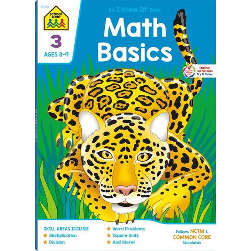 School Zone Math Basics Grade 3 Workbook, 9780887431395