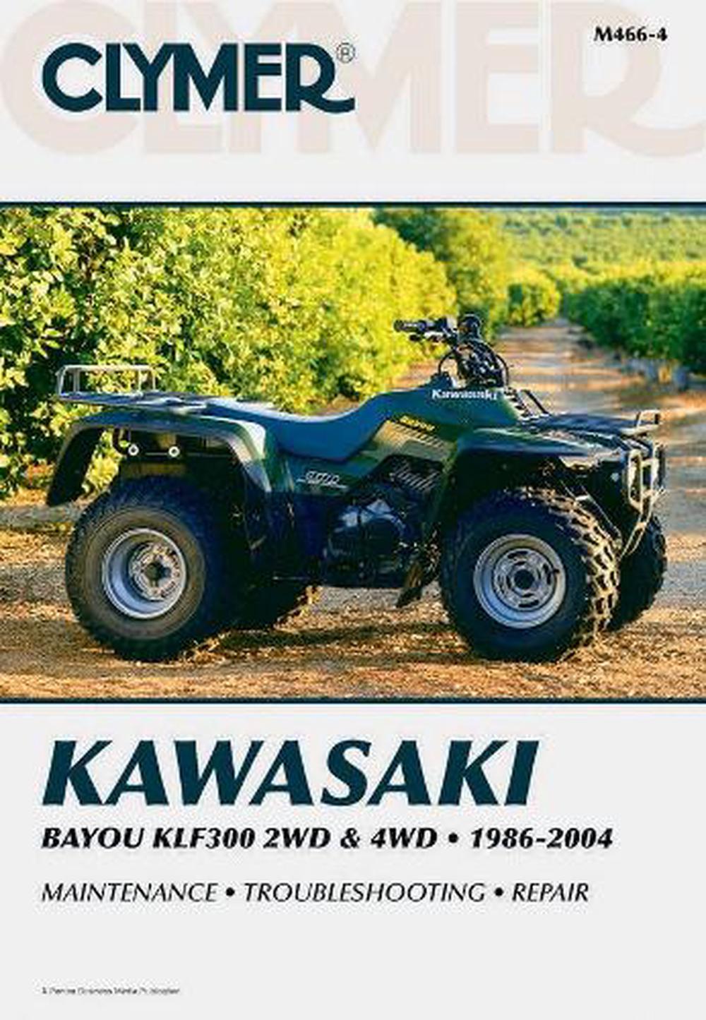 Kawasaki Bayou KLF300 2WD (1986-2004) & 4WD (1989-2004) Service Repair Manual, 9780892879250