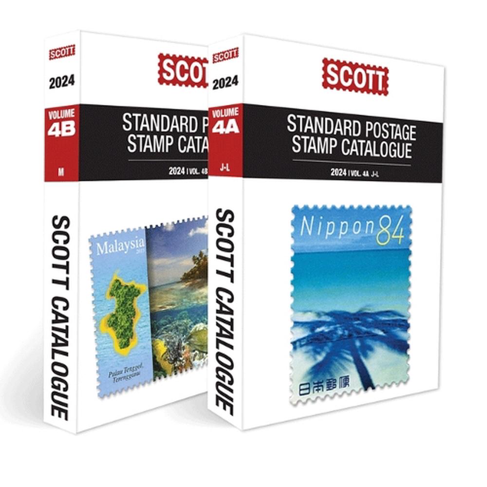 2024 Scott Stamp Postage Catalogue Volume 4: Cover Countries J-M (2 Copy Set), 9780894877032