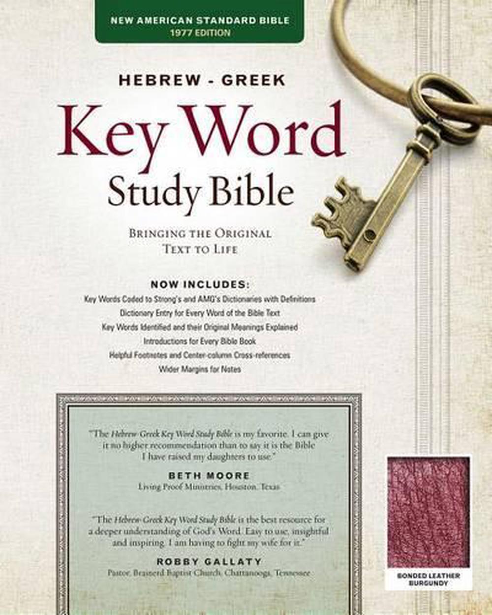 NASB Hebrew-Greek Key Word Study Bible BL Burgundy, 9780899577524