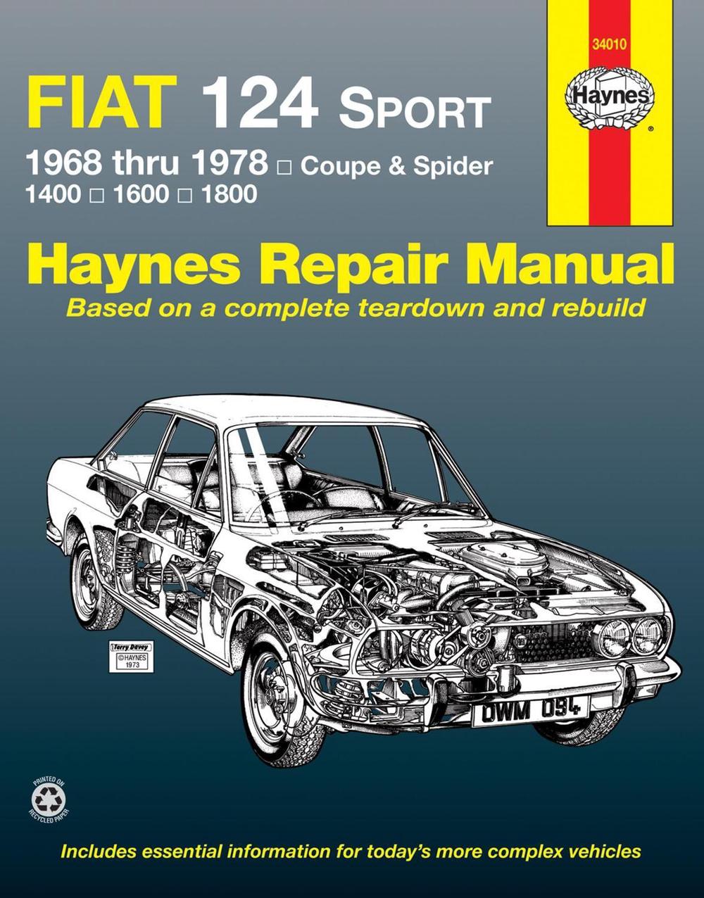 Fiat 124 Sport Coupe & Spider (1968-1978) Haynes Repair Manual (USA), 9780900550942