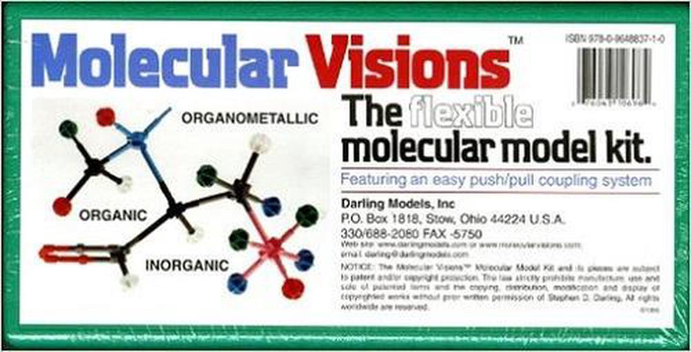 Molecular Visions (Organic, Inorganic, Organometallic) Molecular Model Kit #1 by Darling Models to accompany Organic Chemistry, 4th Edition, 9780964883710